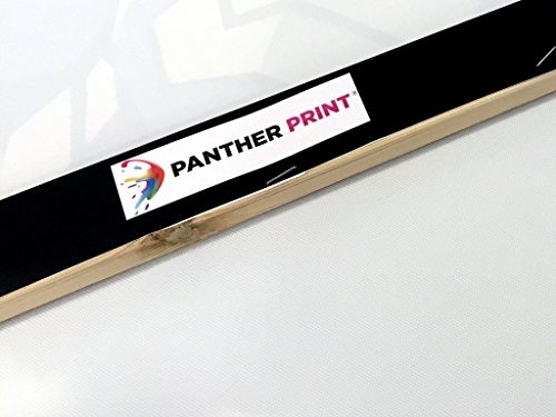 Panther Print Schwarz Weiß & Rot Leinwandbild...