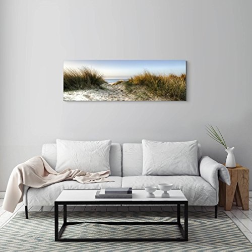 Paul Sinus Art Leinwandbilder | Bilder Leinwand 120x40cm Weg Zum Strand durch Sanddünen