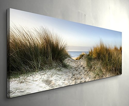 Paul Sinus Art Leinwandbilder | Bilder Leinwand 120x40cm Weg Zum Strand durch Sanddünen