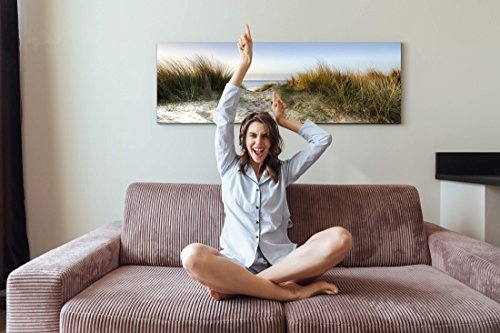 Paul Sinus Art Leinwandbilder | Bilder Leinwand 120x40cm Weg Zum Strand durch Sanddünen