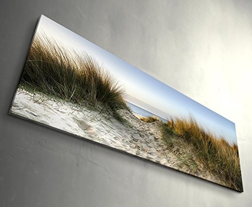 Paul Sinus Art Leinwandbilder | Bilder Leinwand 120x40cm Weg Zum Strand durch Sanddünen