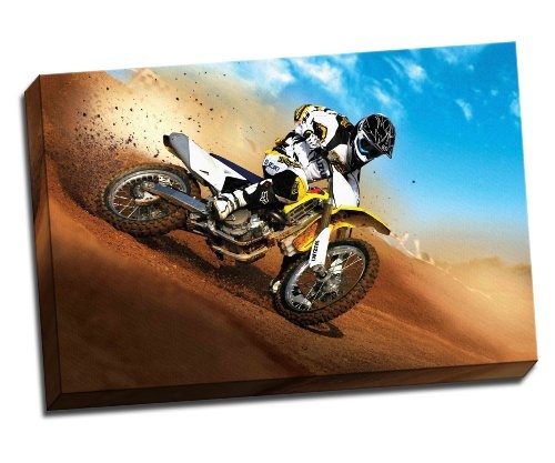 Motorcross Stunt Dirt Bike Canvas Art Print Poster 30X 20...