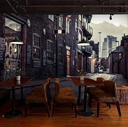 3D Fototapete Europäische Stadt Street View Große Wandmalerei Print Decals Home Decor Stoff Tapete Wandbild, 200X140 Cm (78,74X55,12 In)