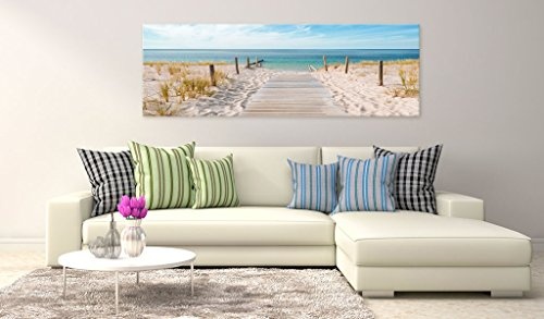 murando - Bilder 135x45 cm Vlies Leinwandbild 1 TLG Kunstdruck modern Wandbilder XXL Wanddekoration Design Wand Bild - Strand Natur Landschaft Meer c-A-0107-b-a