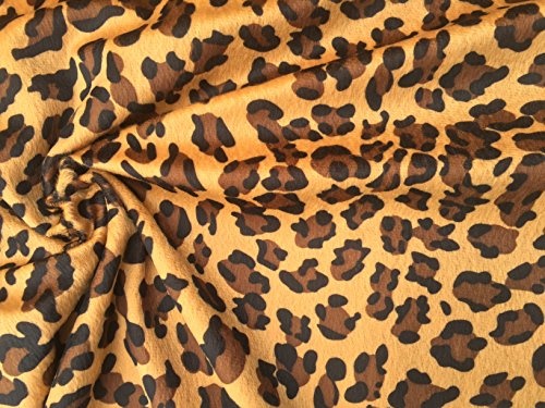 Velboa Fell Leopard Animal Print Velours Stoff Material Cuddle Soft-59 cm breit * Jaguar * (Meterware)