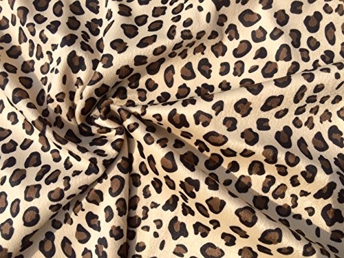 Velboa Fell Leopard Animal Print Velours Stoff Material...