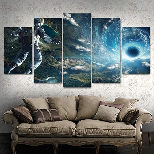 CANPIC HD 5 Panel Leinwand Kunst Reich Und Himmel malerei Panther Berg Poster Bild Für Wohnzimmer-S3Frame