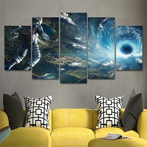 CANPIC HD 5 Panel Leinwand Kunst Reich Und Himmel malerei Panther Berg Poster Bild Für Wohnzimmer-S3Frame