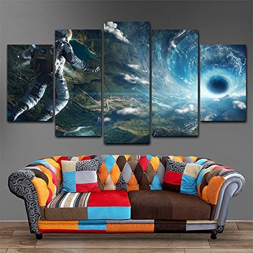 CANPIC HD 5 Panel Leinwand Kunst Reich Und Himmel malerei Panther Berg Poster Bild Für Wohnzimmer-S3Frame