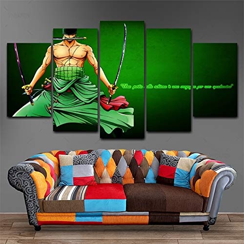 CANPIC HD 5 Panel Canvas Art One Piece Painting Panther Mountain Poster Picture for Living Room-S2Frame