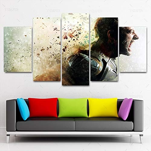 CANPIC HD 5 Panel Leinwand Kunst MV Wolverine Tage der Zukunft Vergangenheit Panther Berg Poster Bild für Wohnzimmer-S2Frame