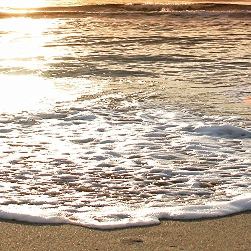 decomonkey Bilder Meer Strand 200x80 cm XXL 5 teilig Leinwandbilder Bild auf Leinwand Vlies Wandbild Kunstdruck Wanddeko Wand Wohnzimmer Wanddekoration Deko Sonne Sonnenuntergang See Himmel