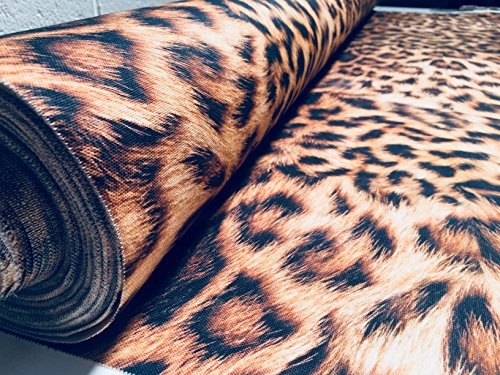 LushFabric Leopard Animal Print Panther Fell Baumwolle...