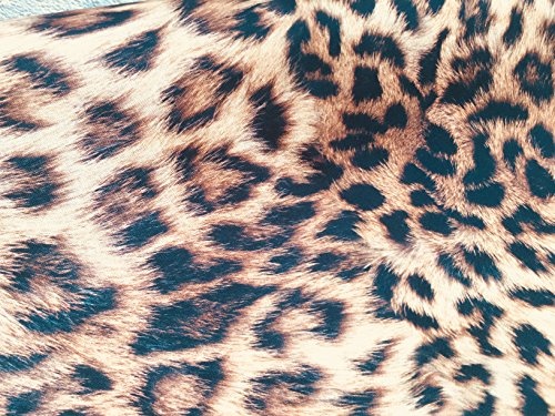 LushFabric Leopard Animal Print Panther Fell Baumwolle Material - Digital Print Leinwand für Polstermöbel, Vorhängen, Kleid (140 breit, Meterware)