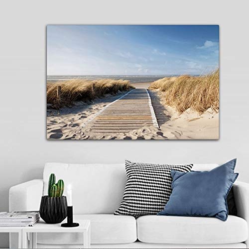CanvasArts Nordsee Strand - Leinwand Bild auf Keilrahmen Wandbild 06.4001 (60 x 40 cm)