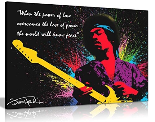 Jimi Hendrix Zitat Farbe splash Leinwand Kunstdruck Bild,...
