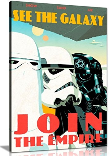 Bild/Druck auf Leinwand mit Motiv von Star Wars (Krieg der Sterne), Die Propaganda der Stormtroopers, Wandkunst, A1 76x51 cm (30x20in)