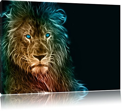 Dark Löwe, Natur, Afrika 100x70cm Bild auf Leinwand,...
