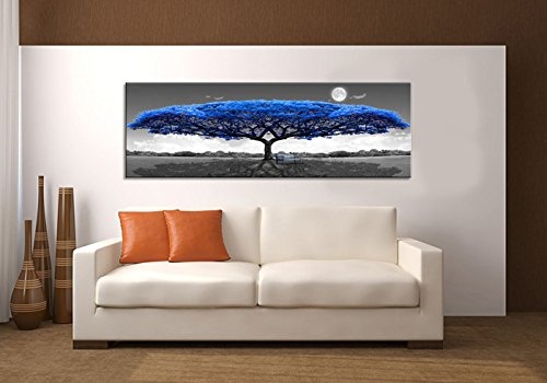 Visario 120 x 40 cm Bild Blue Tree Blauer Baum 5740