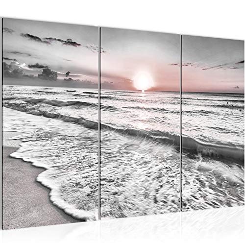 Bilder Sonnenuntergang Strand Wandbild 120 x 80 cm Vlies...