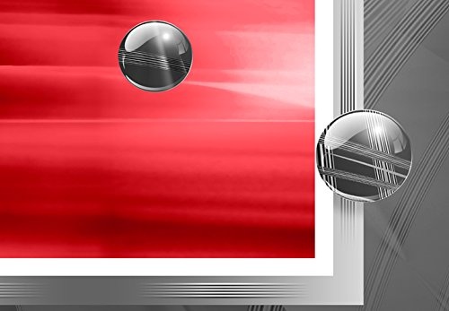 murando - Bilder Abstrakt 150x50 cm Vlies Leinwandbild 1 TLG Kunstdruck modern Wandbilder XXL Wanddekoration Design Wand Bild - grau rot a-A-0344-b-c