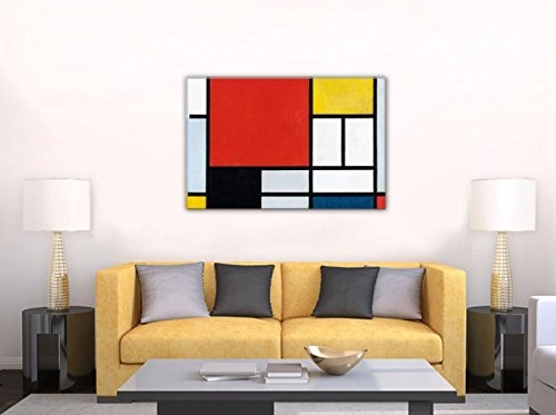 1art1 87131 Piet Mondrian - Komposition Mit Großer...