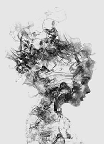 JUNIQE® Leinwandbild 60x90cm Schwarz & Weiß Porträts - Design "Dissolve Me" (Format: Hoch) - Leinwand, Bilder auf Leinwand & Leinwanddrucke von unabhängigen Künstlern - entworfen von Dániel Taylor