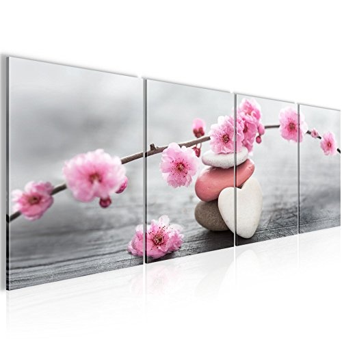Bilder Feng Shui Blumen Wandbild 160 x 50 cm Vlies -...