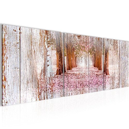 Runa Art Bilder Wald Landschaft Wandbild 120 x 40 cm...