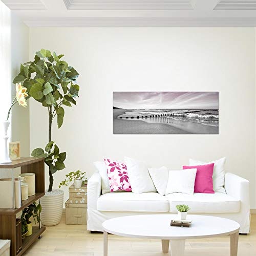 Bilder Strand Meer Wandbild 100 x 40 cm Vlies - Leinwand...