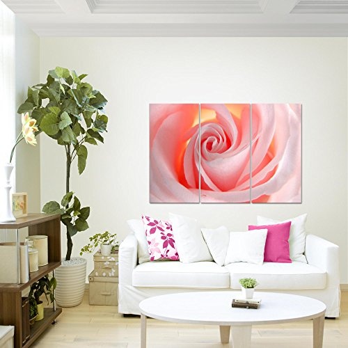 Runa Art Bilder Blumen Rose Wandbild 120 x 80 cm Vlies -...