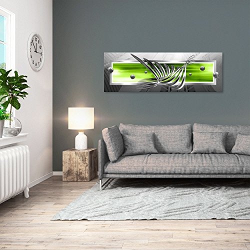 decomonkey Bilder Abstrakt 150x50 cm 1 Teilig Leinwandbilder Bild auf Leinwand Wandbild Kunstdruck Wanddeko Wand Wohnzimmer Wanddekoration Deko 3D Kugeln schwarz grün