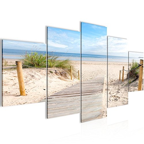 Bilder Strand Meer Wandbild 200 x 100 cm Vlies - Leinwand...
