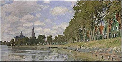 Keilrahmen-Bild - Claude Monet: Zaandam, Holland Leinwandbild (65x130)