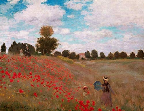 kunst für alle Leinwandbild: Claude Monet Mohnfeld...