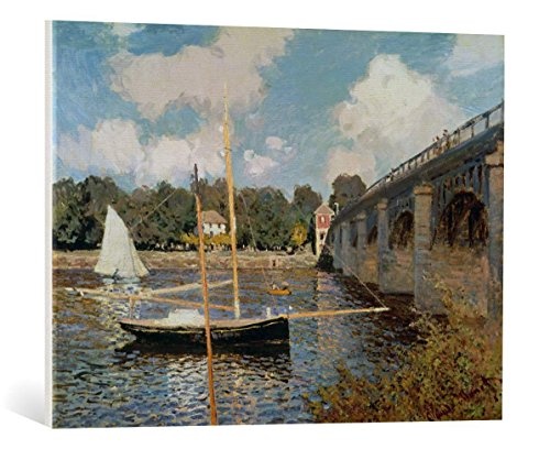 kunst für alle Leinwandbild: Claude Monet The Seine at Argenteuil - hochwertiger Druck, Leinwand auf Keilrahmen, Bild fertig zum Aufhängen, 80x60 cm