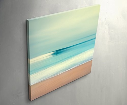 Paul Sinus Art Leinwandbilder | Bilder Leinwand 60x60cm Strand mit Blick auf Das Weite Meer