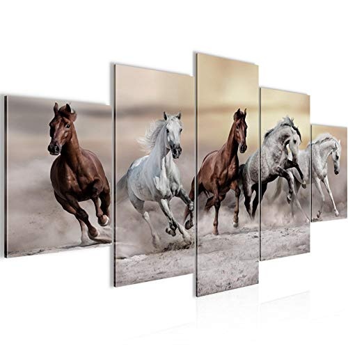 Bilder Pferde Wandbild 200 x 100 cm Vlies - Leinwand Bild...