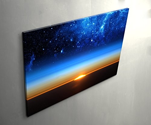 Paul Sinus Art Leinwandbilder | Bilder Leinwand 120x80cm Universum Bei Sonnenaufgang