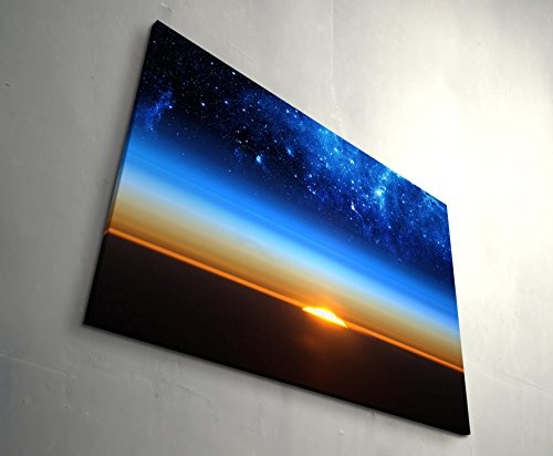 Paul Sinus Art Leinwandbilder | Bilder Leinwand 120x80cm Universum Bei Sonnenaufgang