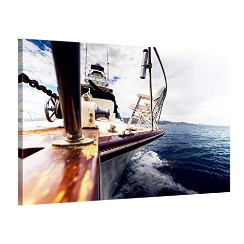 ge Bildet® hochwertiges Leinwandbild - Segelboot in Hvar II - Kroatien - 40 x 30 cm einteilig 3117