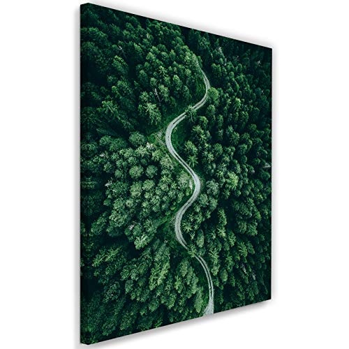 Feeby Bilder Landschaft Wald 40x60 cm - Leinwandbild -1...