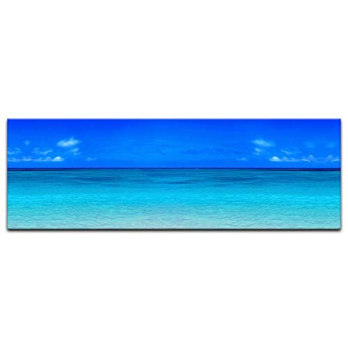 Keilrahmenbild - Sandstrand - Bild auf Leinwand 120 x 40...