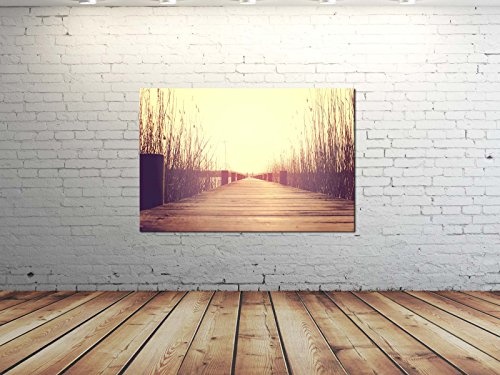 kunst-discounter Leinwandbild auf Keilrahmen A05230 Romantic Sun Sepia Deko 60 x 40 cm