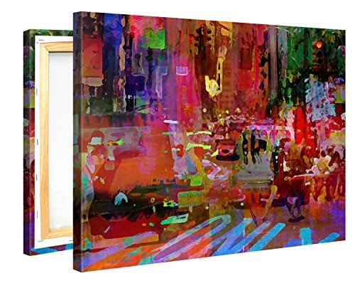 Gallery of Innovative Art Premium Leinwanddruck 100x75cm - Big City Life - XXL Kunstdruck Auf Leinwand Auf 2cm Holz-Keilrahmen Für Schlaf- Und Wohnzimmer