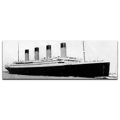 Keilrahmenbild Titanic - 160x50cm Panorama quer - Leinwandbild Kunstdruck Bild auf Leinwand Gemälde - Berühmtheiten & Zeitgeschichte