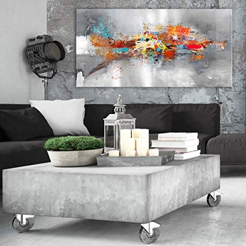decomonkey Bilder Abstrakt 120x60 cm 1 Teilig Leinwandbilder Bild auf Leinwand Wandbild Kunstdruck Wanddeko Wand Wohnzimmer Wanddekoration Deko Kunst Modern