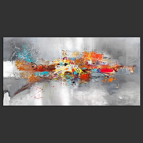 decomonkey Bilder Abstrakt 120x60 cm 1 Teilig Leinwandbilder Bild auf Leinwand Wandbild Kunstdruck Wanddeko Wand Wohnzimmer Wanddekoration Deko Kunst Modern