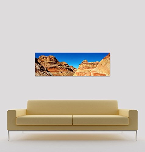 Keilrahmenbild - Coyote Buttes Nord - The Wave II - Bild auf Leinwand - 160 x 50 cm - Leinwandbilder - Bilder als Leinwanddruck - Landschaften - Amerika - USA - Berglandschaft