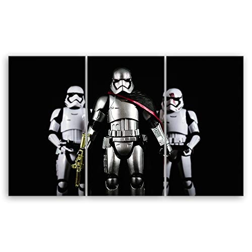 ge Bildet® hochwertiges Leinwandbild XXL - Stormtrooper VI - 165 x 100 cm mehrteilig (3 teilig)